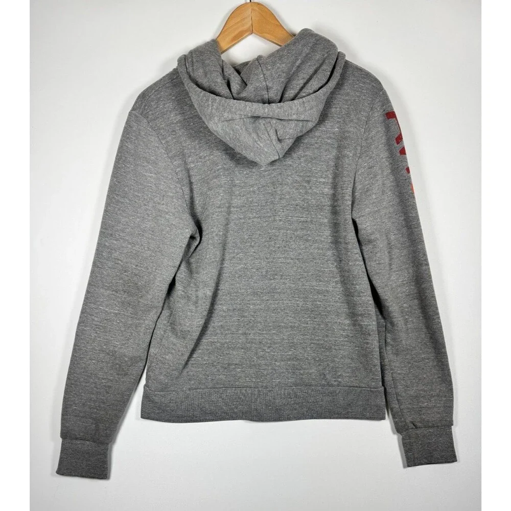 Aviator Nation Zip Up Hoodie Medium Gray Venice Ca Rainbow Logo Made in USA - Picture 3 of 13